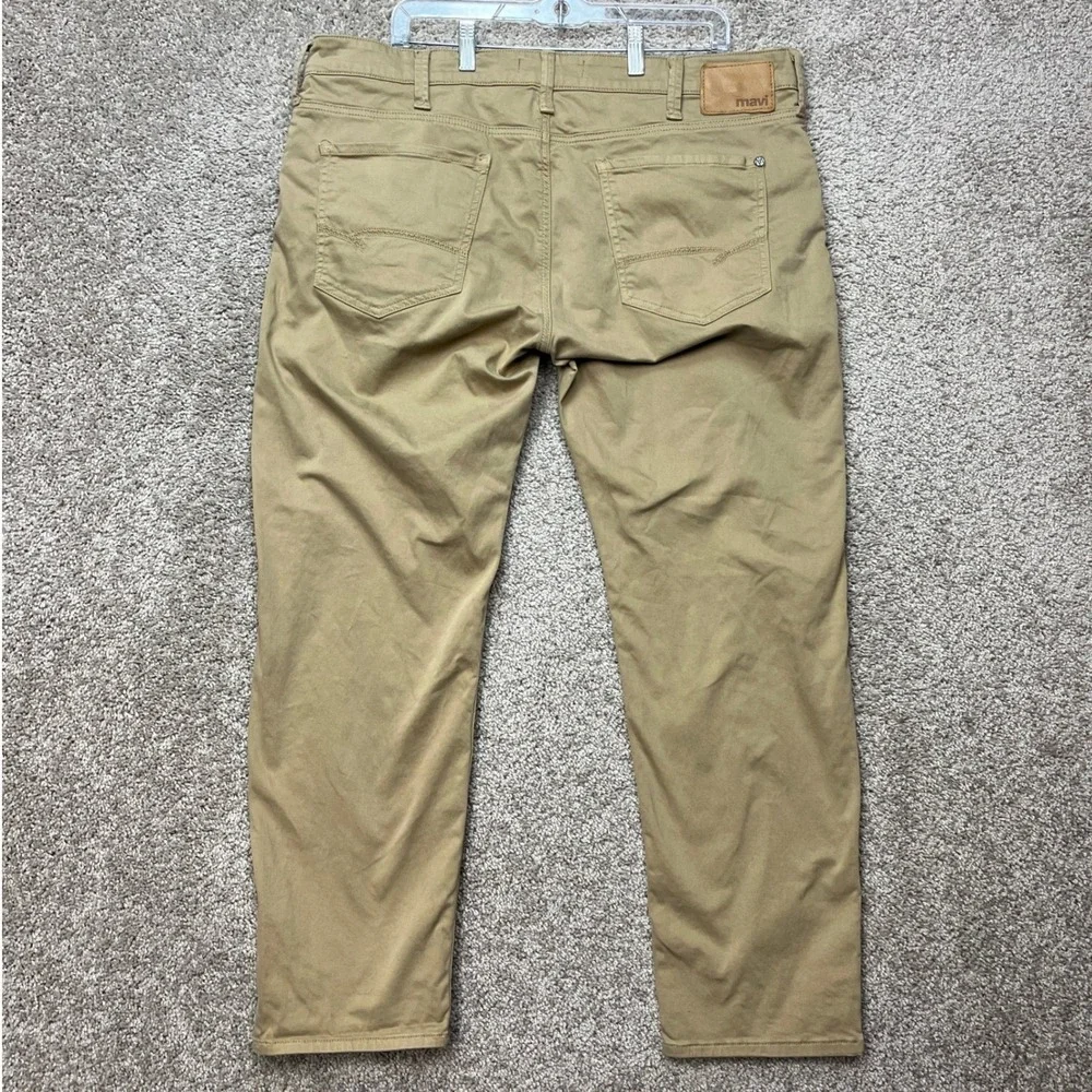 Mavi Zach Pants Mens 40x30‎ Tan Khaki Straight Leg 5 Pocket Stretch Chinos Twill